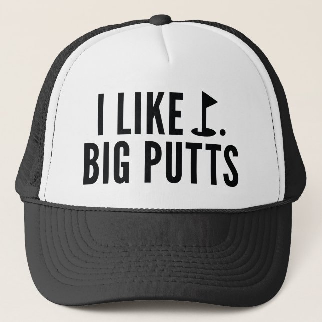 Gorra De Camionero Me gustan los Putts Grandes (Anverso)
