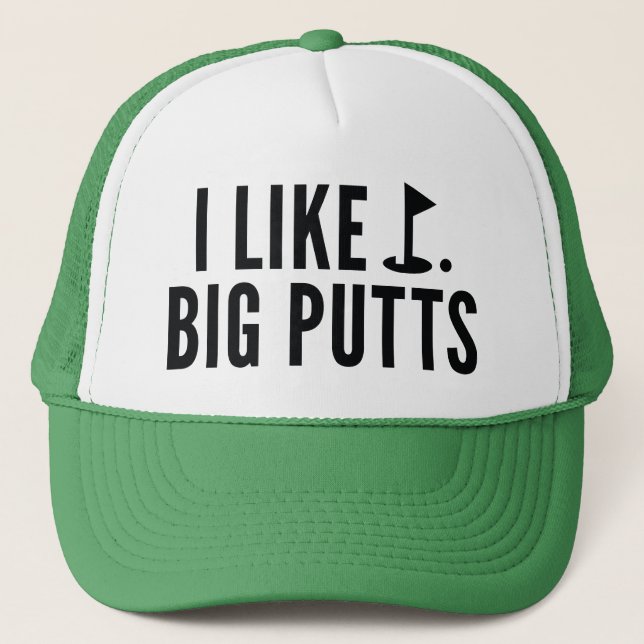 Gorra De Camionero Me gustan los Putts Grandes (Anverso)