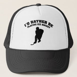 Gorra De Camionero Me gustaría estar jugando hockey sobre hielo