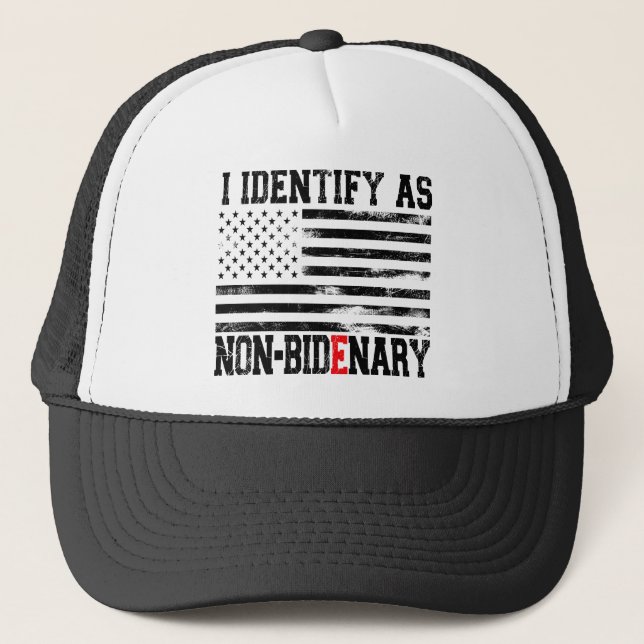 Gorra De Camionero Me Identifico Como No Independiente - Divertido An (Anverso)