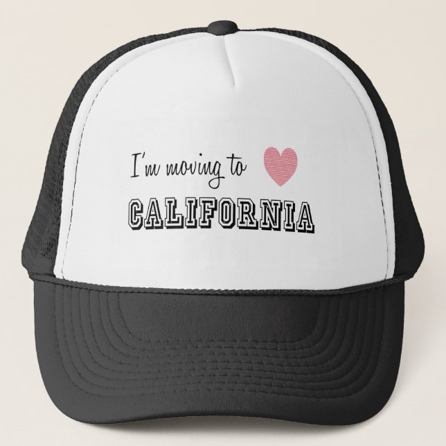 Gorra De Camionero Me mudo a California (Anverso)