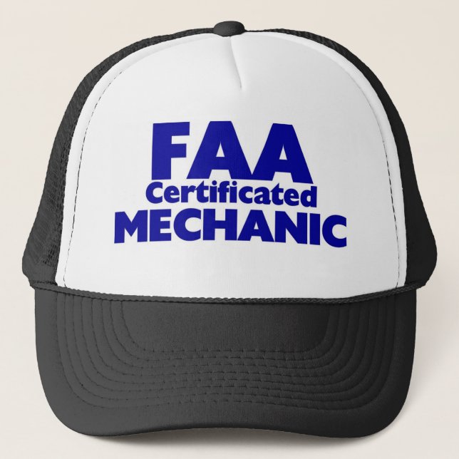 Gorra De Camionero Mecánico certificado FAA (Anverso)
