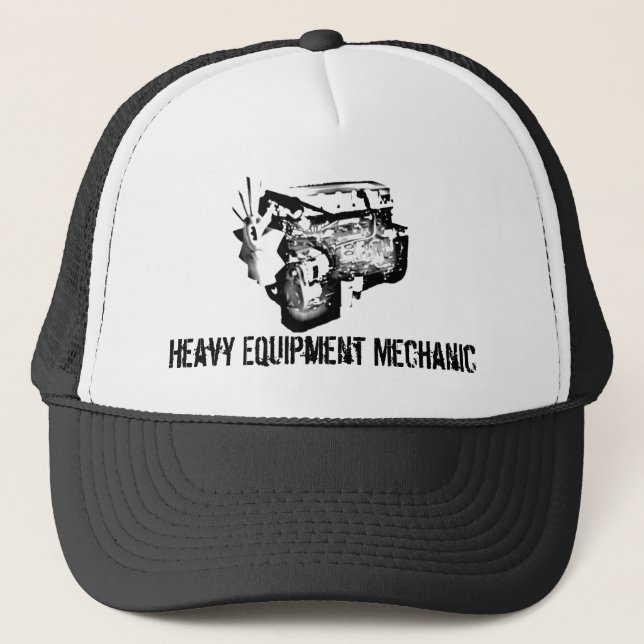Gorra De Camionero Mecánico de equipos pesados (Anverso)