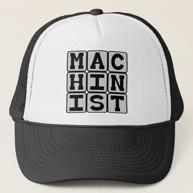Gorra De Camionero Mecánico, Operador de Máquina (Anverso)