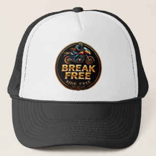 Gorra De Camionero Medalla de oro con el logotipo de Break Free Biker