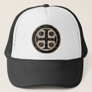 Gorra De Camionero Medalla del St. Benedicto