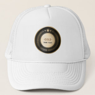Gorra De Camionero MEDALLA Dorada #1 Campeón IMPRESIÓN PERSONALIZADA