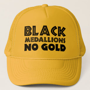 GORRA DE CAMIONERO MEDALLONES NEGROS SIN ORO