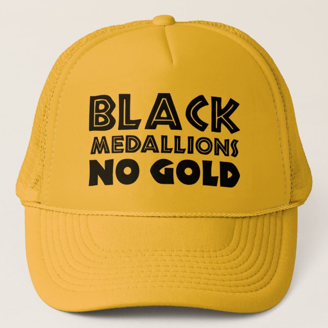 GORRA DE CAMIONERO MEDALLONES NEGROS SIN ORO (Anverso)
