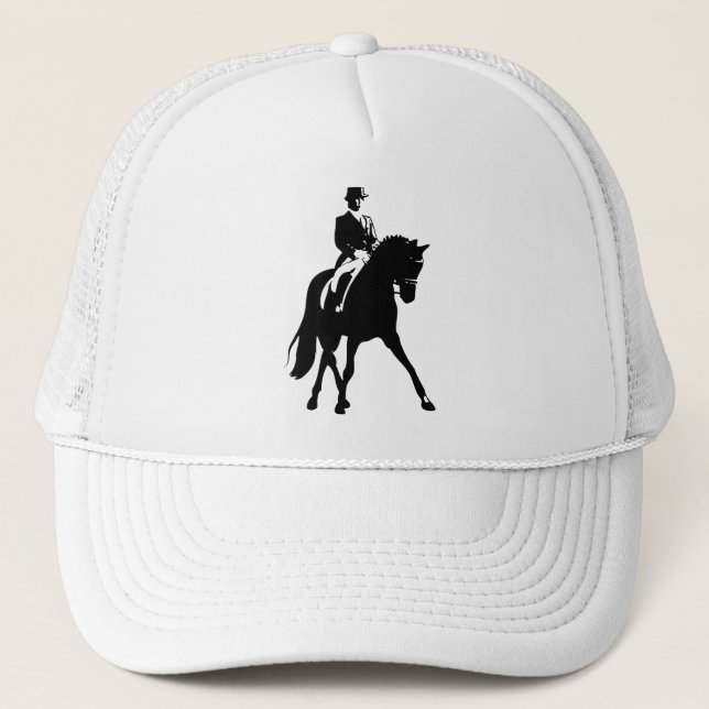 Gorra De Camionero Media silueta del paso del Dressage (Anverso)