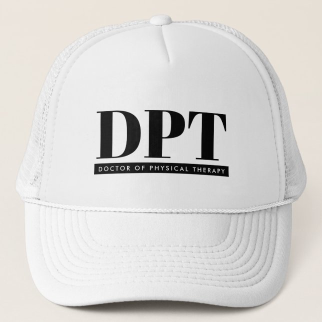 Gorra De Camionero Médica moderno de DPT de la terapia física (Anverso)