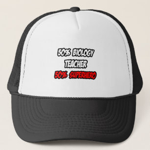 Gorra De Camionero Medio profesor de biología... mitad superhéroe