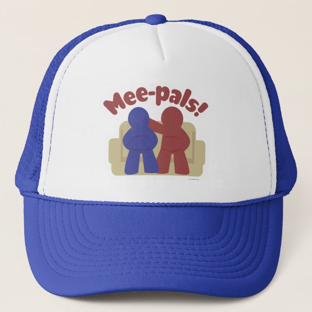 Gorra De Camionero Mee Pals Funny Meeple Gamer Friends Personalizado (Anverso)