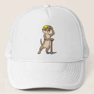 Gorra De Camionero Meerkat como minero con paquistaní
