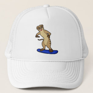 Gorra De Camionero Meerkat como snowboard