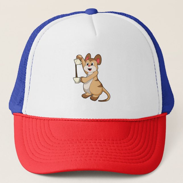 Gorra De Camionero Meerkat con café y café.PNG (Anverso)
