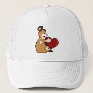 Gorra De Camionero Meerkat con corazón