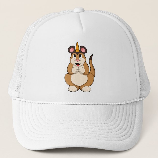 Gorra De Camionero Meerkat con Cuerno (Anverso)