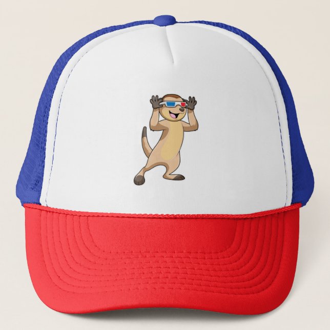 Gorra De Camionero Meerkat con gafas (Anverso)