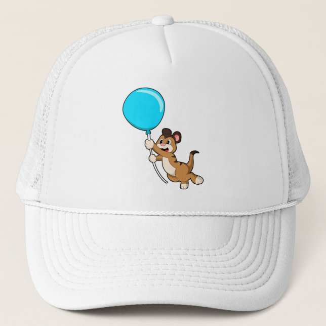 Gorra De Camionero Meerkat con globo (Anverso)