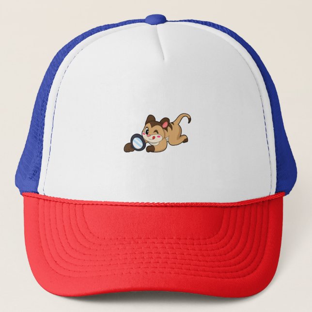 Gorra De Camionero Meerkat con vidrio de aumento (Anverso)