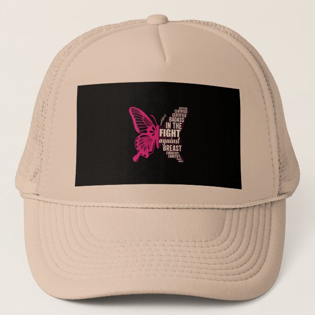 Gorra De Camionero Mejor conocimiento del cáncer de mama (Anverso)