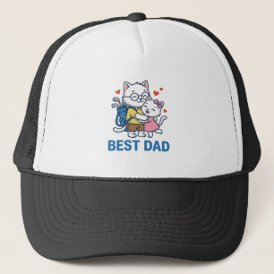 Gorra De Camionero Mejor diseño de vector de gato de golf de papá abr