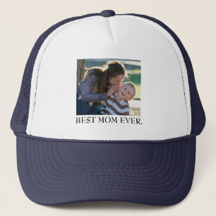 Gorra De Camionero Mejor foto de mamá de Personalizado 