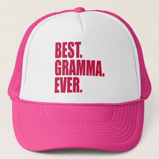 Gorra De Camionero Mejor. Gramma. Nunca.(Rosa) (Anverso)