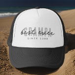Gorra De Camionero Mejor Grampa desde 20XX Preppy simple moderno<br><div class="desc">Este diseño sencillo y moderno se compone de una tipografía de san serif.</div>
