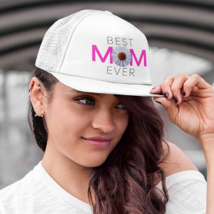 Gorra De Camionero Mejor Mamá Con Imagen De Daisy (Rosa V1)