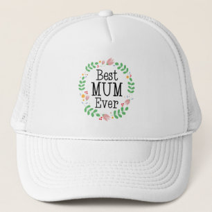 Gorra De Camionero Mejor Mamá del Día de la Madre de flor