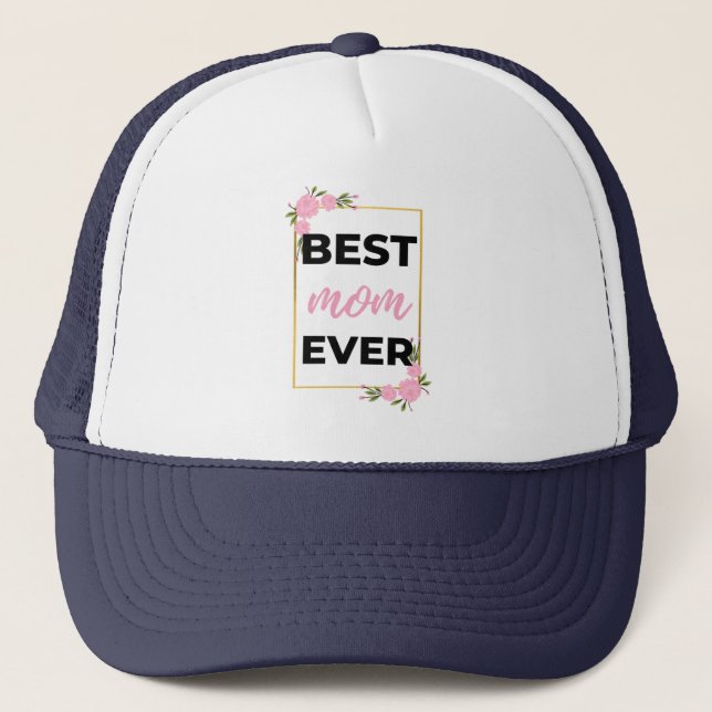 Gorra De Camionero Mejor Mamá Nunca Negra (Anverso)