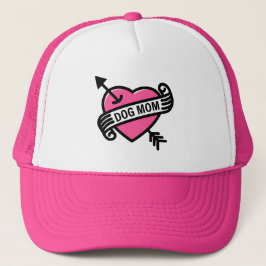 Gorra De Camionero Mejor Mamá Perro Tatuaje de Corazón