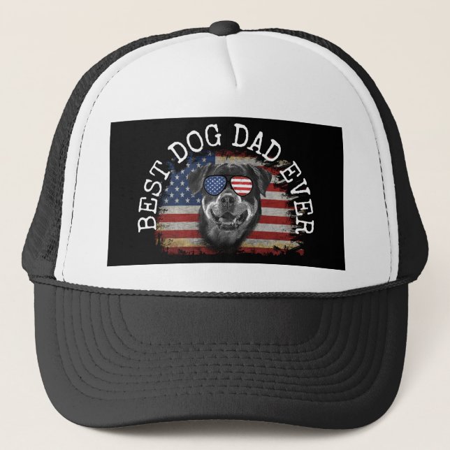 GORRA DE CAMIONERO MEJOR PAPÁ DE PERRO DE LA HISTORIA (Anverso)