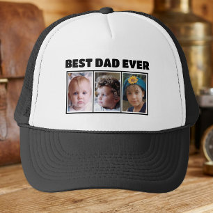 Gorra De Camionero Mejor papá del mundo 3 fotos negro blanco