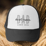 Gorra De Camionero Mejor Papá Desde El 20XX Moderno Mímico Preppy<br><div class="desc">Este diseño sencillo y moderno se compone de una tipografía de san serif.</div>