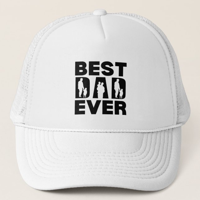 Gorra De Camionero Mejor Papá Nunca Niño Silhouette (Anverso)