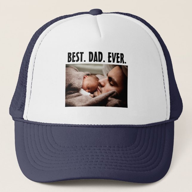 Gorra De Camionero Mejor Papá Personalizado, Foto (Anverso)