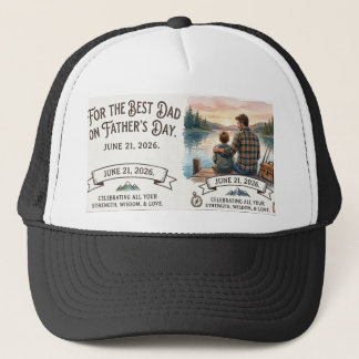 Gorra De Camionero "Mejor Papá" Personalizado Pesca Día del Padre