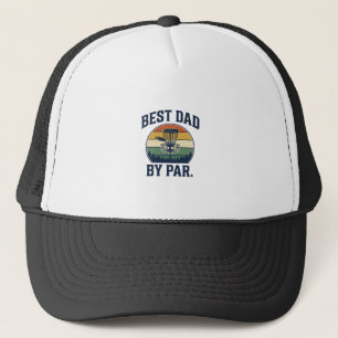 Gorra De Camionero Mejor Papá por Disc Golf Diseño Vintage Atardecer_
