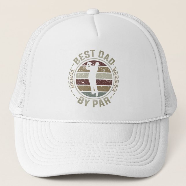 Gorra De Camionero Mejor Papá por Par Name Golf (Anverso)