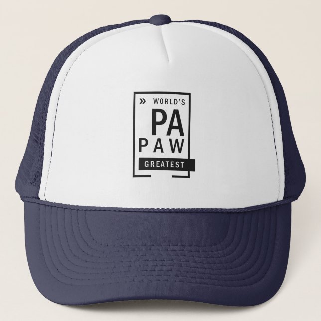 Gorra De Camionero Mejor Papaw Greatest (Anverso)