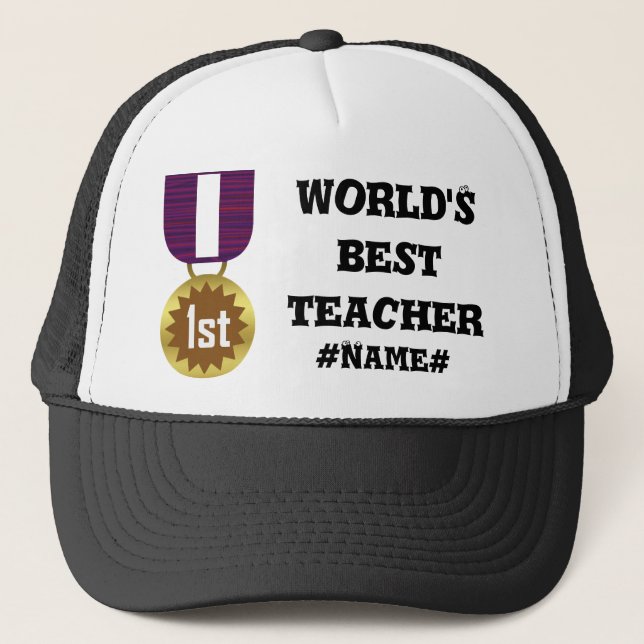 Gorra De Camionero Mejor profesor (Anverso)