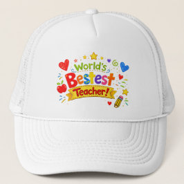 Gorra De Camionero Mejor Profesor del Mundo Appreciación al Profesor