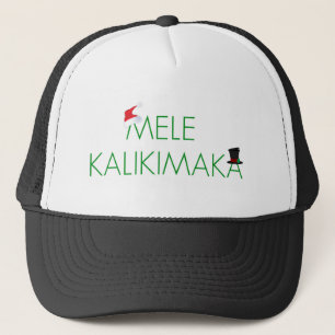 GORRA DE CAMIONERO ¡MELE KALIKIMAKA "FELICES NAVIDAD" EN HAWAIIAN!