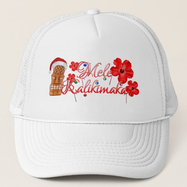 Gorra De Camionero Mele Kalikimaka Tiki (Anverso)