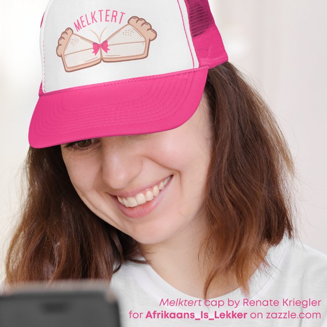 Gorra De Camionero MELKTERT Afrikaanse Boeremeisie (Afrikaanse humor - Afrikaans pun / meme MELKTERT cap by Renate Kriegler for Afrikaans_Is_Lekker.)