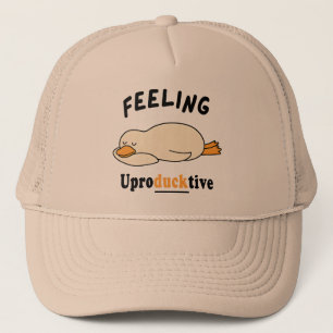 Gorra De Camionero Meme de pato durmiendo divertido sintiéndose impro