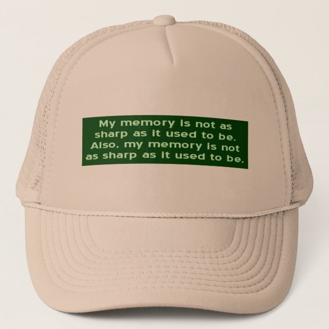 Gorra De Camionero Memoria no aguda (Anverso)
